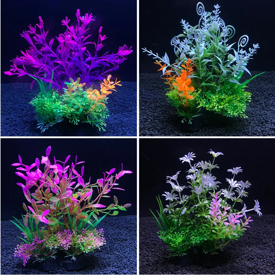 Wholesale Artificial Plastic Plants Aquarium Decor Fish Tank Decoration Ornament