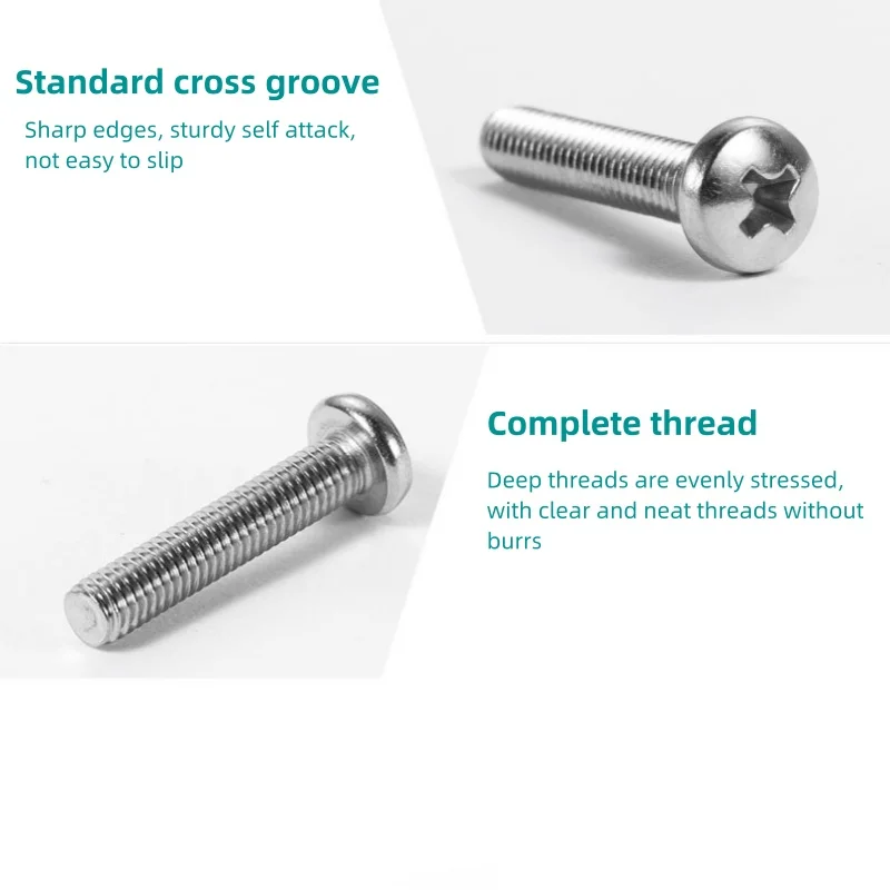 Shenzhen Ruiwen M3 * 28/30/35 304 stainless steel cross groove pan head screw - a reliable choice for fasteners