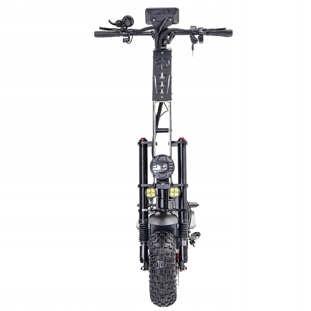 Мощный электрический скутер для взрослых со склада в ЕС, 8000 Вт, 80 км/ч, с толстыми шинами, 60 в, 14 дюймов, двухмоторный внедорожный электрический скутер с сиденьем