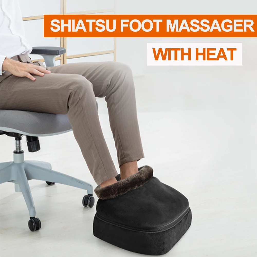 Luyao 685A Remote Foot Care 2- in -1 Shiatsu Kneading Feet & Back Heat Massager, Foot Warmer massager for Winter