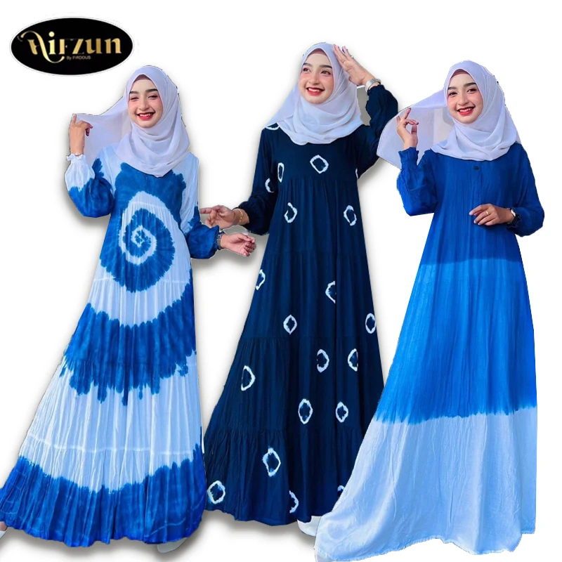 Premium Tie-Dye Clothing Dress Comfortable Muslim Clothing & Accessories Non-Discoloration Colorful Comfortable