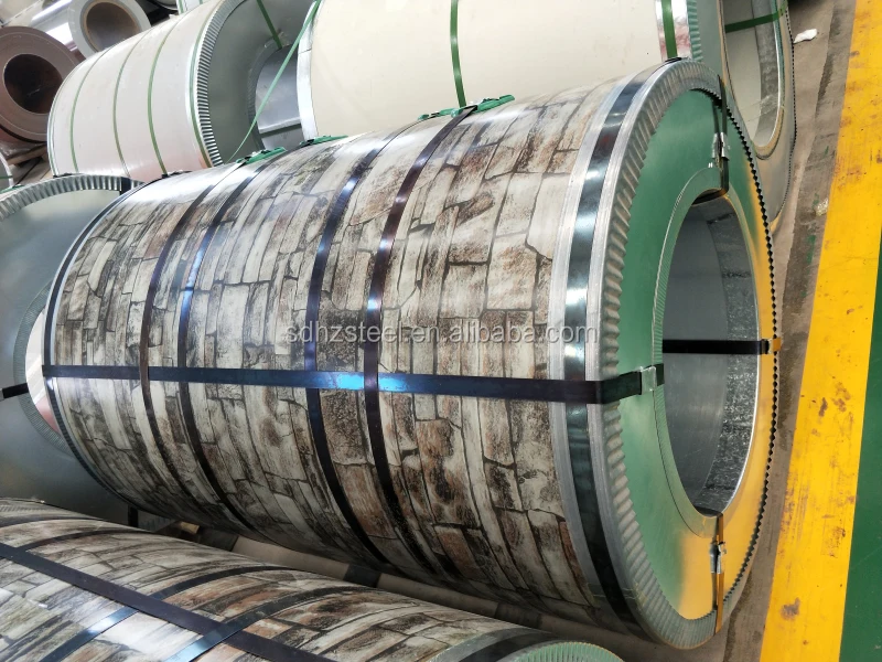 design Stone wood  pattern ppgi   color coated steel ppgi coil