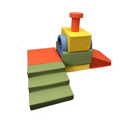 2021 Factory wholesale small train tunnel play set soft play climbing play equipment indoor for kids