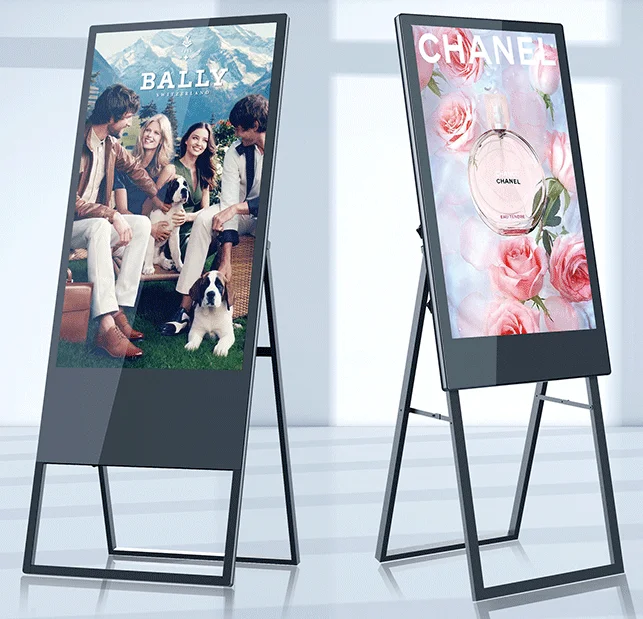 SYET TFT indoor application 50inch folding screen advertising  Digital Signage android touch kiosk standalone digital signage