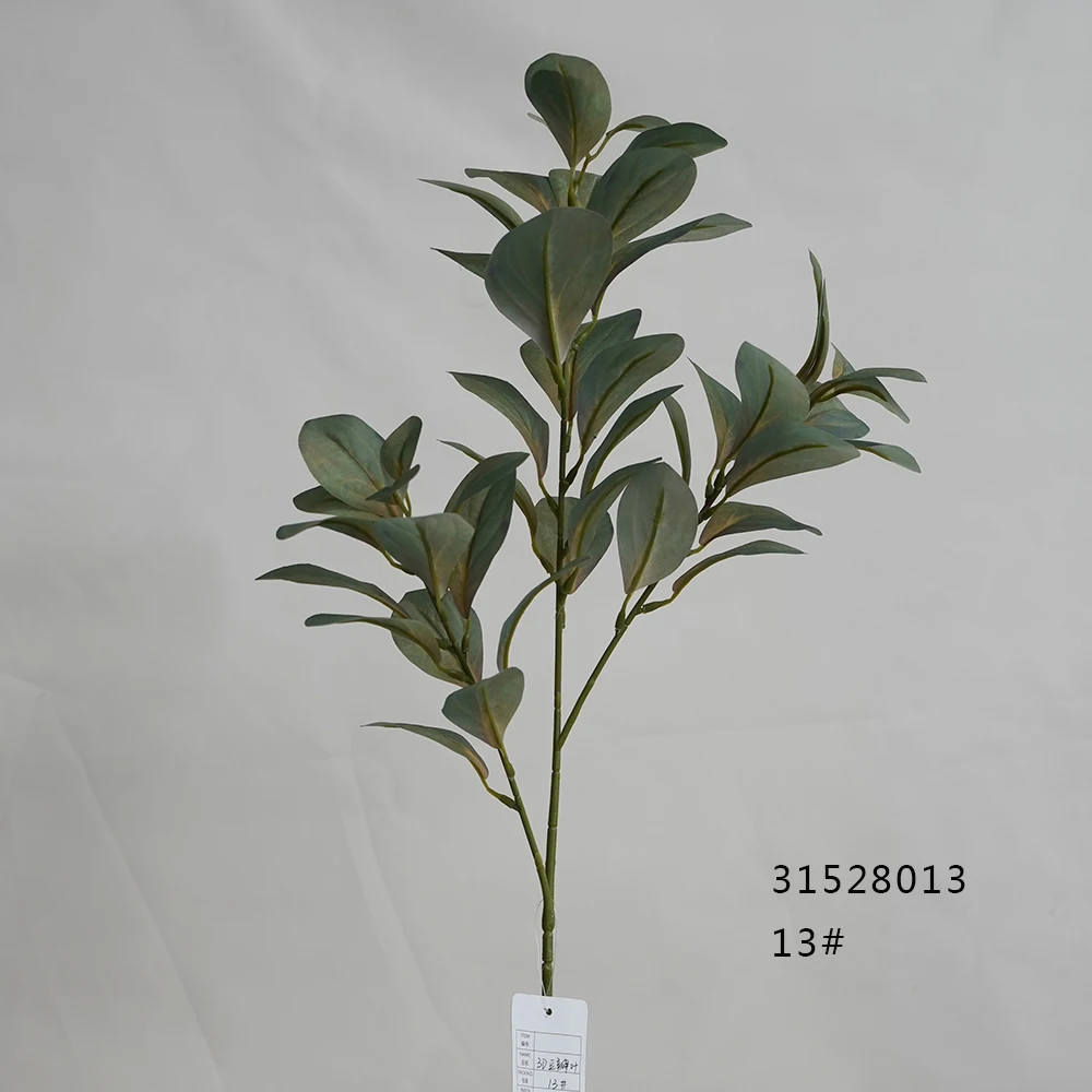 3 Forks Bean leaves Artificial Green plants tree flower Factory wholesale Artificial Flowers Eucalyptus leaves for Home Decor
