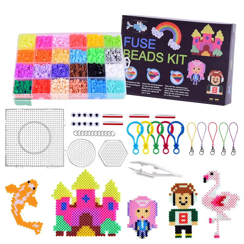 5mm Wholesale 2500 Pieces Fuse Bead kit Christmas Educational Toys Boxed Custom Fuse Beads Set