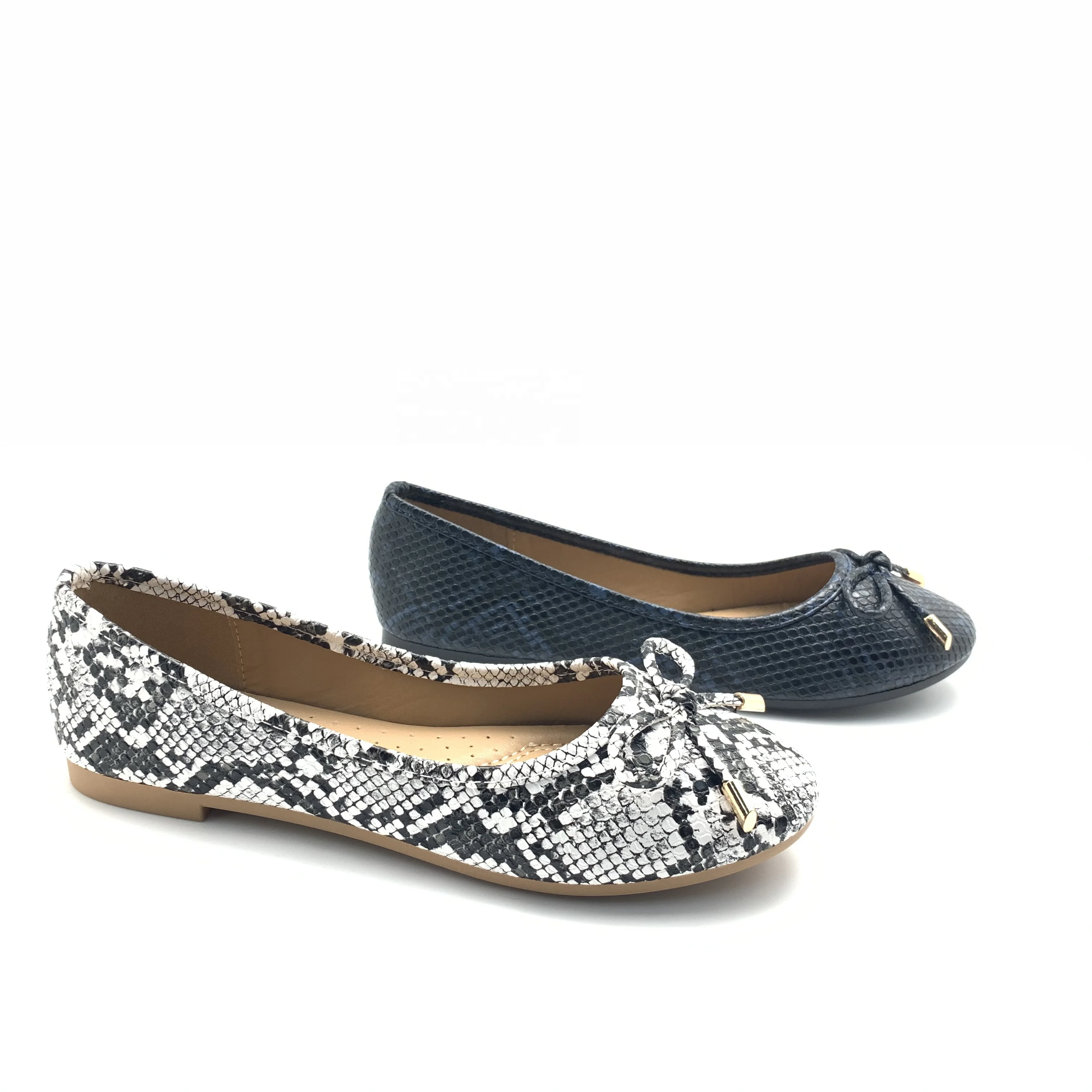 ladies girls snake print ballerina Shoes brand shoes