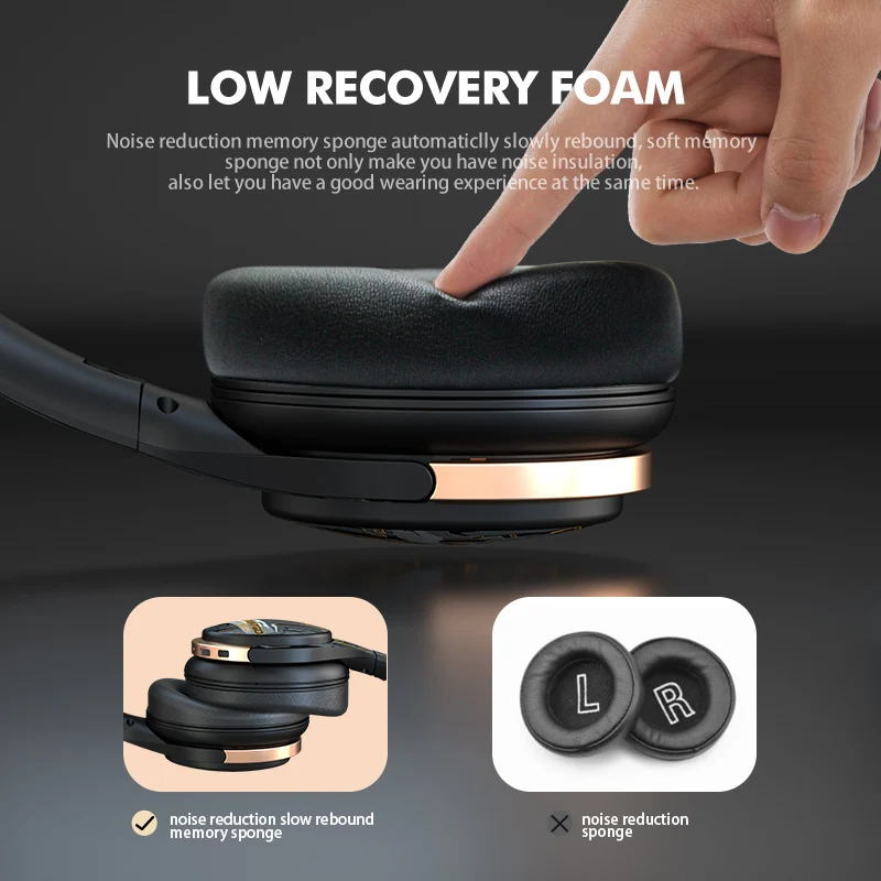 Оптовая продажа с фабрики, беспроводные наушники ANC с низкой задержкой, с креплением на голову, BT5.2, повязка на голову, шумоподавление, игровые наушники, Новое поступление, Amazon