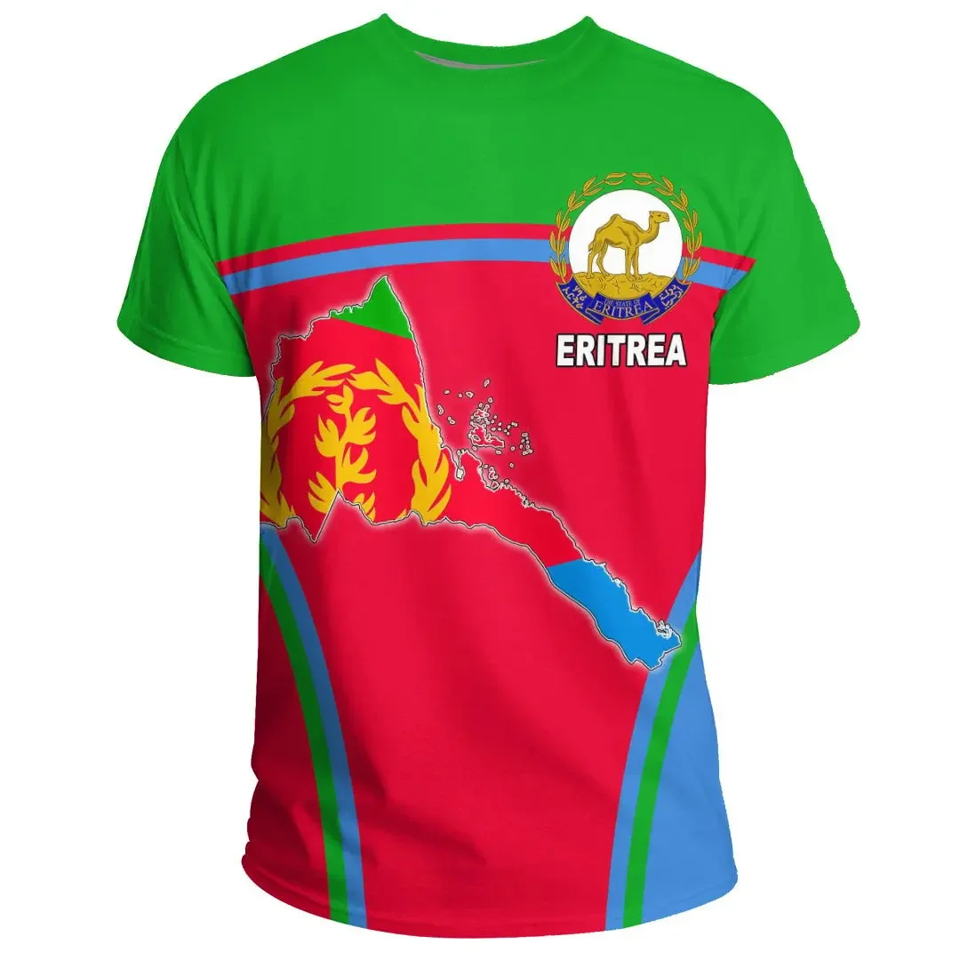 Wholesale Price Africa Zone Clothing Short Sleeve Customize Eritrea Elements Casual Wear T-Shirt Hot Sale Breathable Male Tshirt