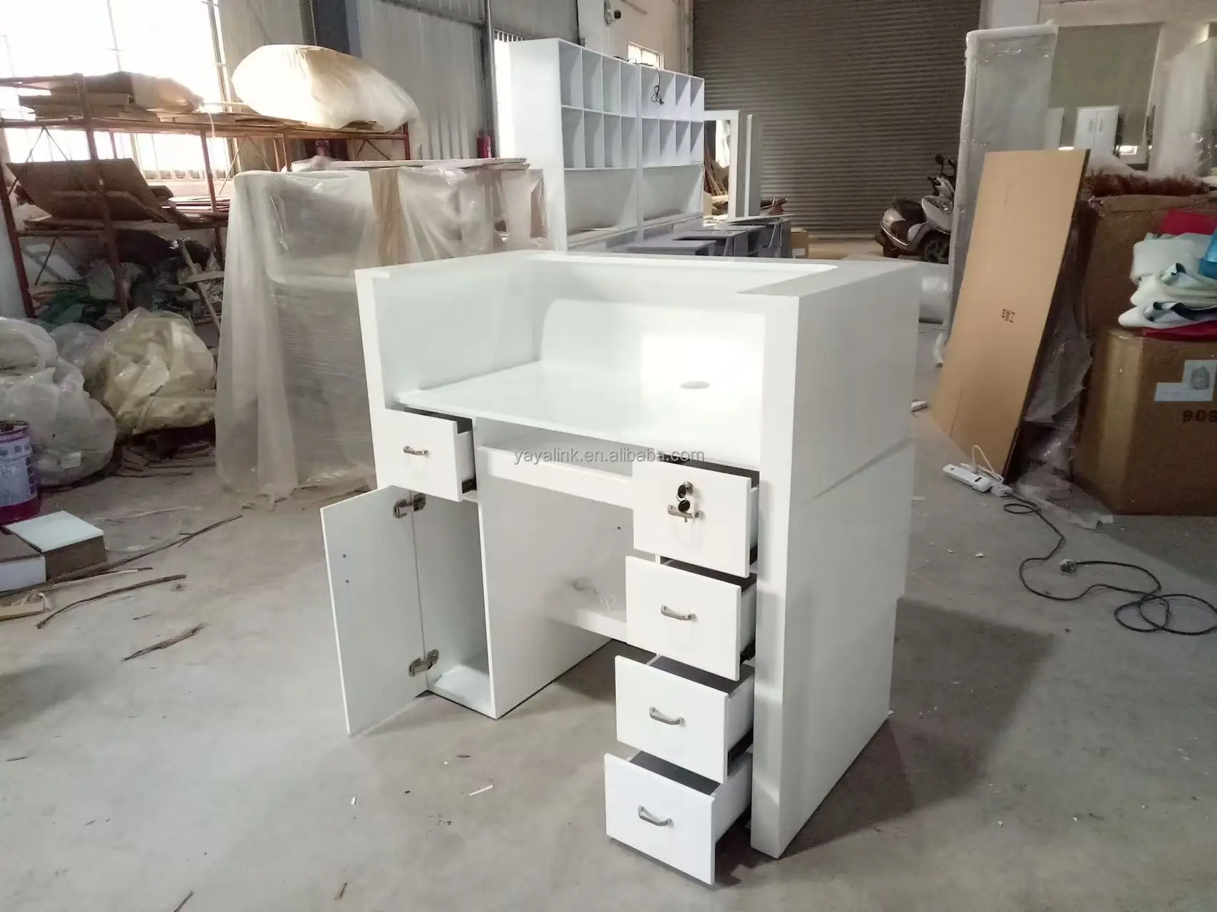 High end design office building reception desk for beauty salon hotel