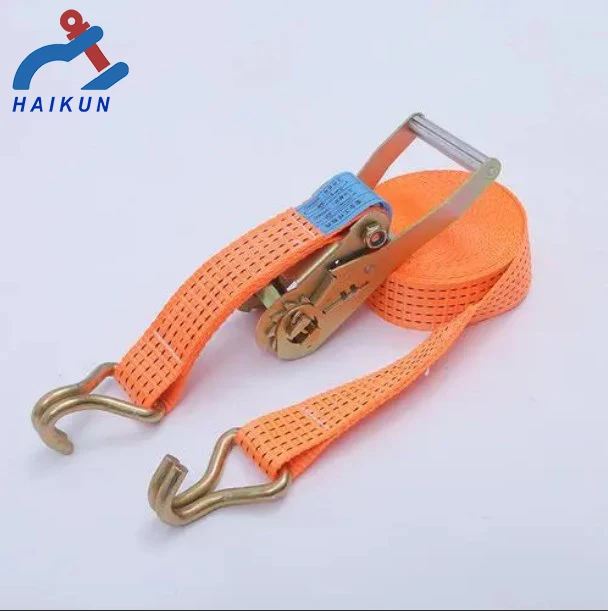 Haikun heavy duty ratchet straps / cargo lashing belt with winder
