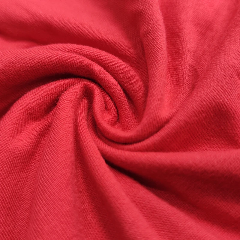 high end free sample 145gsm 32s 100% cotton fabrics for clothes t shirt fabric