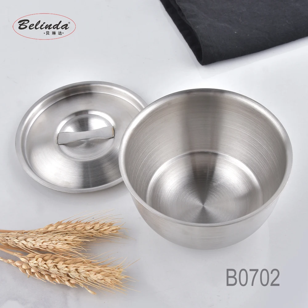 Stainless Steel 304 Children Food Stew Soup Bowl Steamed Egg Bowl With Lid B0702-6