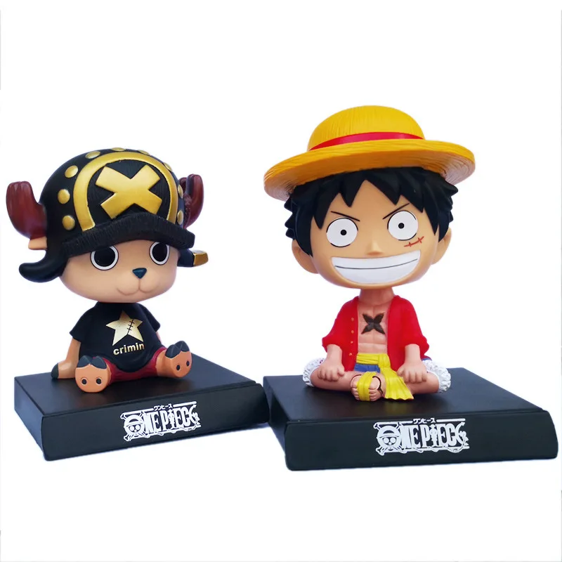 Anime Accessories Ornaments Roronoa Zoro Luffy Bobble Heads One Piece Figure For Car Dashboard