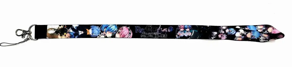 Rem Game Mobile Phone Neck Lanyard ID Badge Holder Kawaii Keychains Wrist Strap