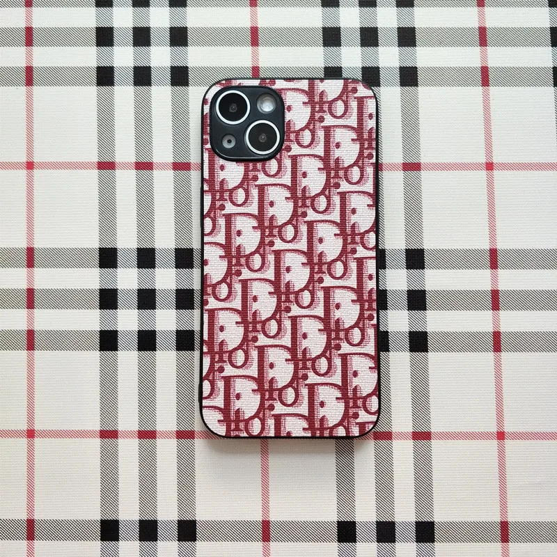 Soft Shell Cell Phone Fall Protection Cover Letter D Pattern Mobile Phone Case with Carbon Fiber Pattern for iPhone