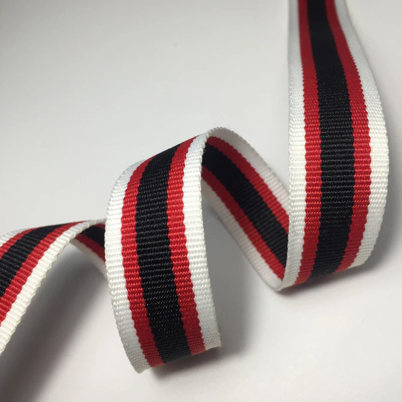 
Wholesale customized intercolor striped polyester webbing manufacturers direct 