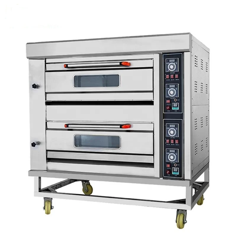 
Profession Oven Manufacturer 1 Year Warranty 2 deck 4 Trays Cake Bread Gas Baking Oven 