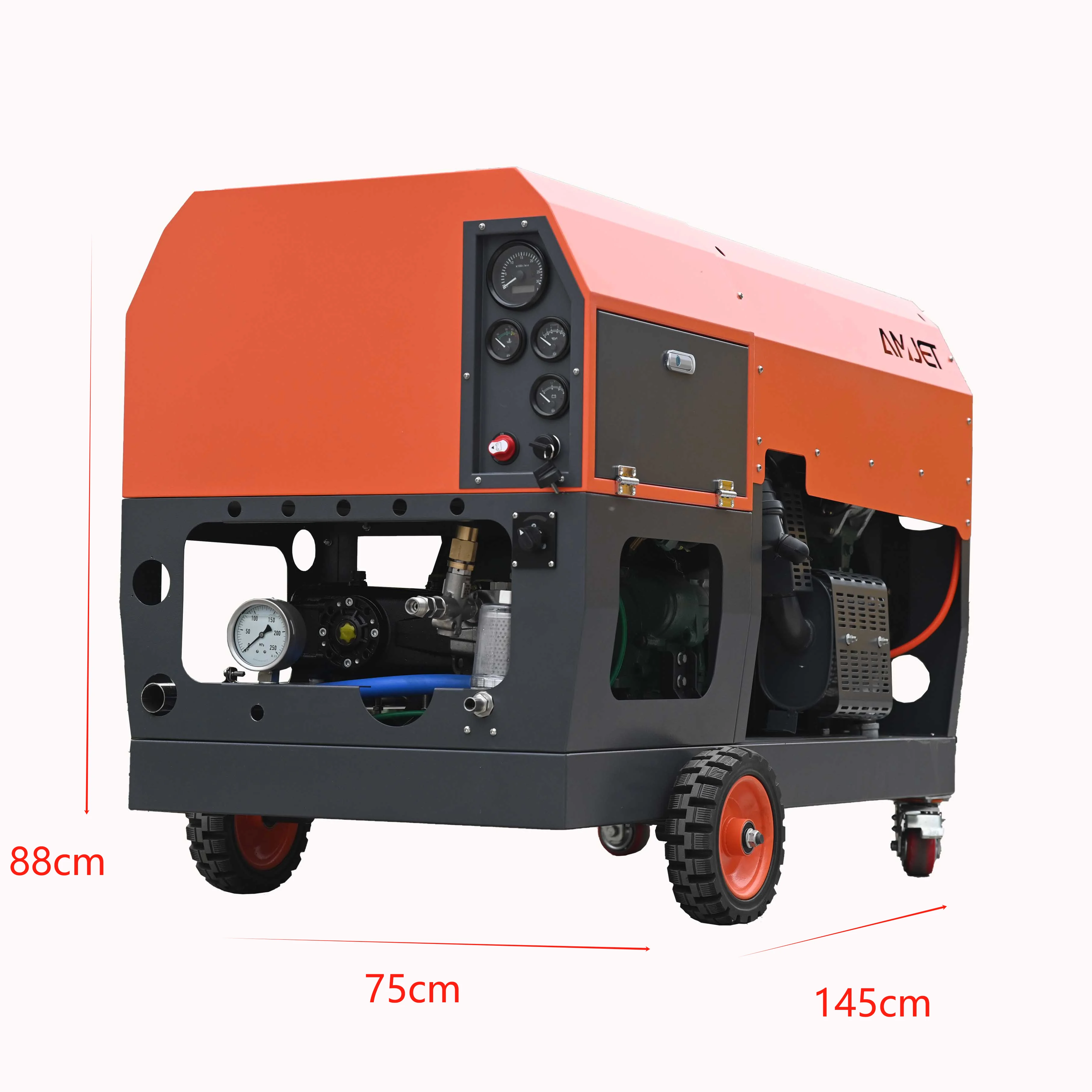 AMJET 600Bar 8700psi 22LM 62HP High Pressure Washer Jet Power Engine High Pressure Washer diesel pressure Washer For Industrial