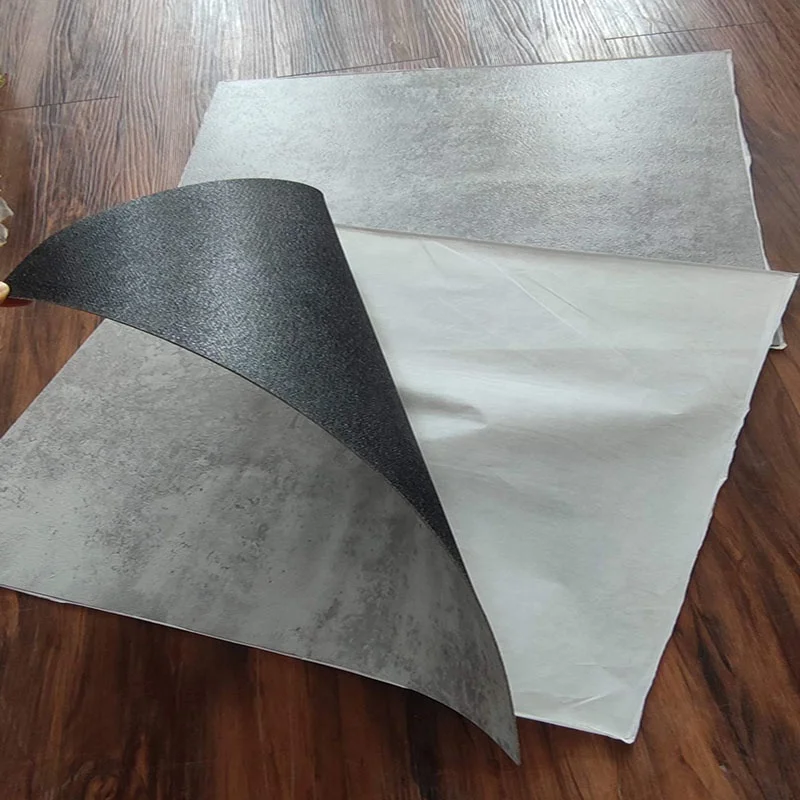 PVC LVT Plastic Floor Vinyl Tiles Self Adhesive 1.5mm Thickness Waterproof Luxury Vinyl Flooring 152.4x914.4mm