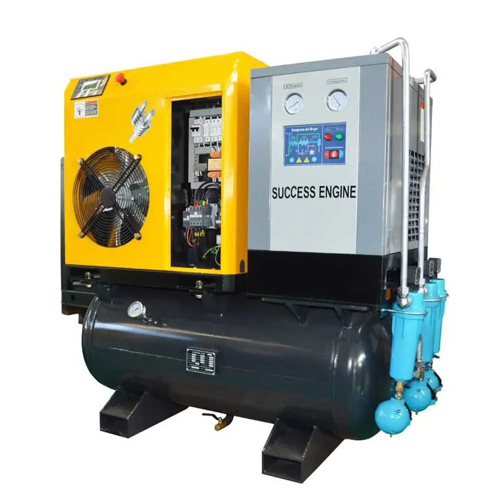 SUCCESS ENGINE MINI Integrated Package Screw Air Compressor with tank dryer and filter 7.5KW 10HP 7bar