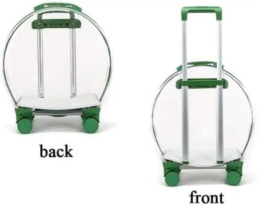 Pet Carrier with 2 Mats Clear Trolley pet Carrier