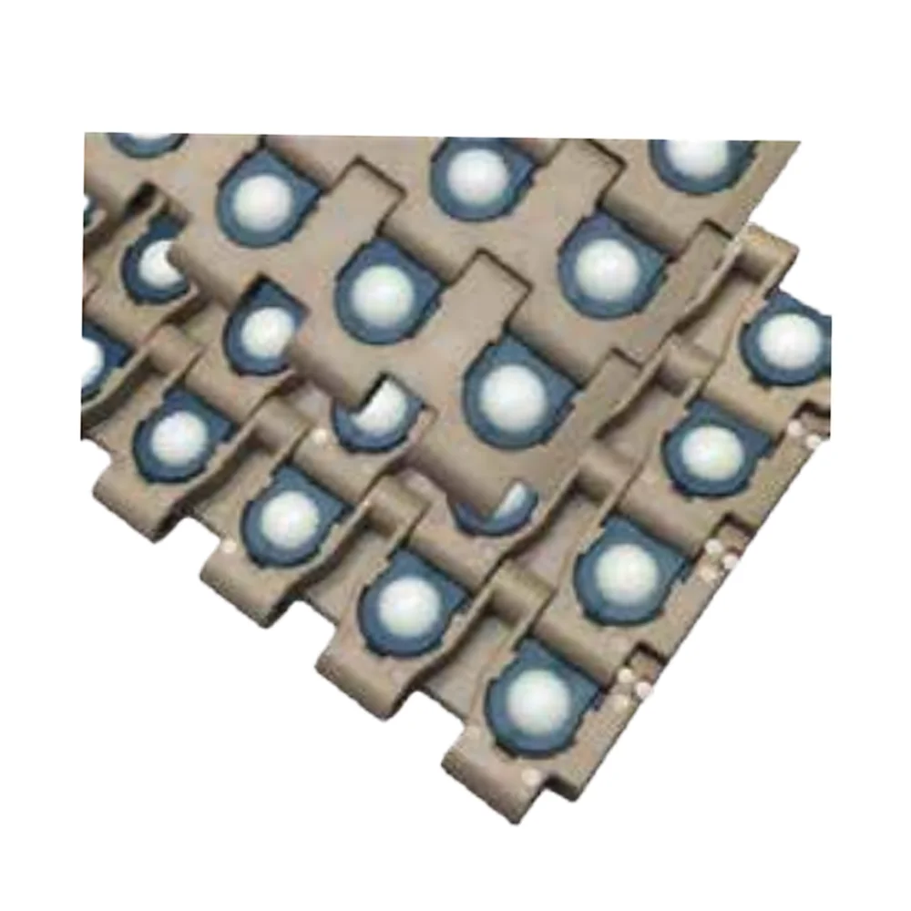 Amazon Hot Sale Coffee Color Sorting Packaging Plastic Profile Modular Conveyor Belt With Roller Top