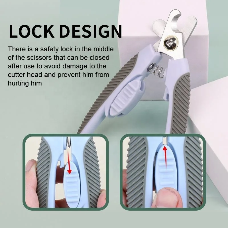 Factory Wholesale Custom Logo Pet Nail scissors Dog Nail Cutter Cat Dog Nail Clippers With Safety Guard