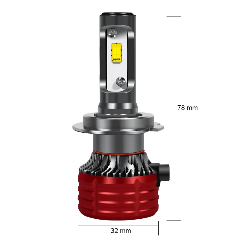 Conpex 9A Pro Customized 32W CSP USA Chip Universal Waterproof H7 car headlight with fan cooling Auto Led Headlight