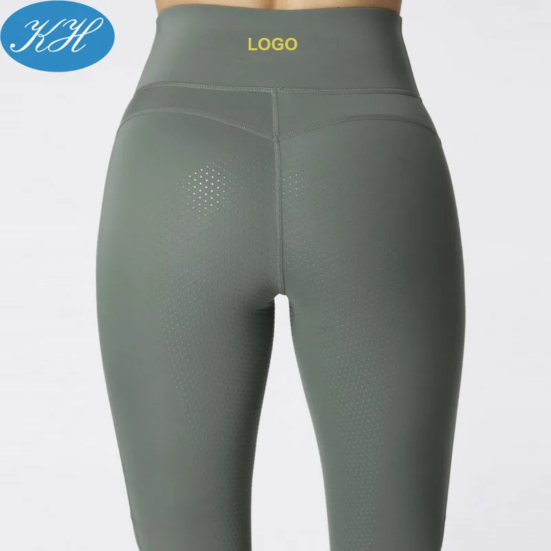 Custom High Waist 4-way Stretch Horse Riding Pants UV protection lift riding leggings