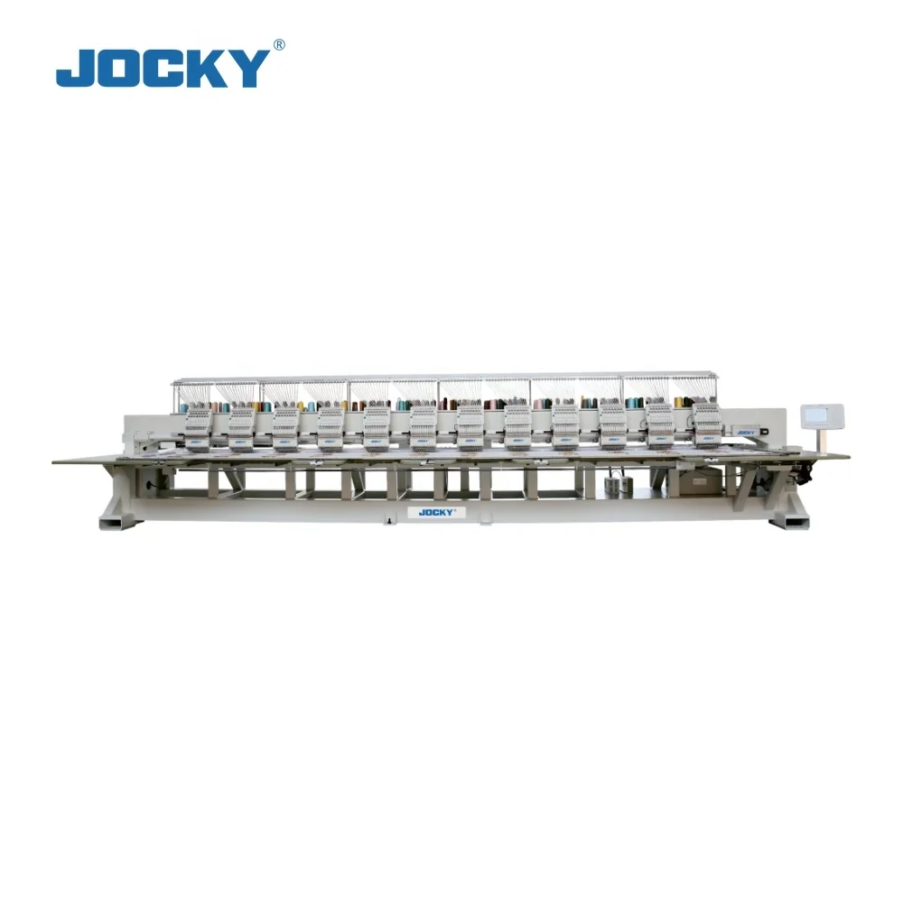 JK-F1512 Computerized 12 head 15 needle flat embroidery making machine maquina de bordado computarizado industrial textil