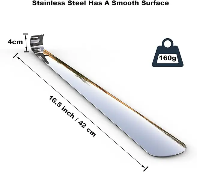 Высококачественный металлический рожок для обуви из нержавеющей стали с длинной ручкой рожки мужчин женщин детей пожилых людей