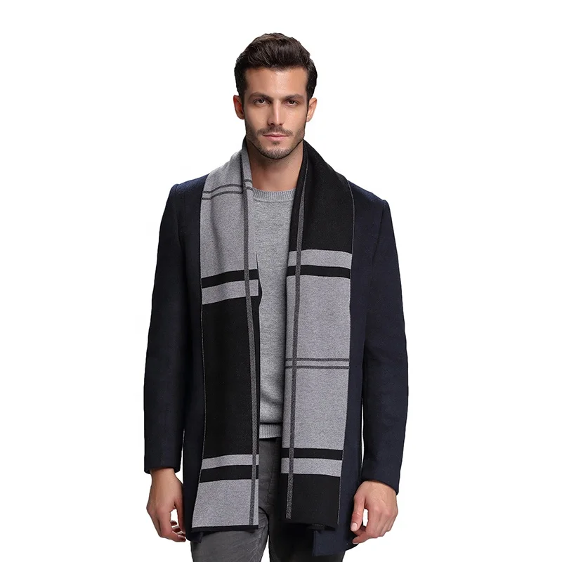 100% Cotton Jacquard Woven Men Fashion Viscose Scarf