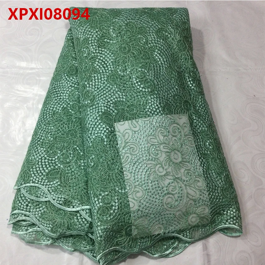 Solid color pleated mesh Lace Like Fabric Shining Mesh Clothes Embellishment Party Dress