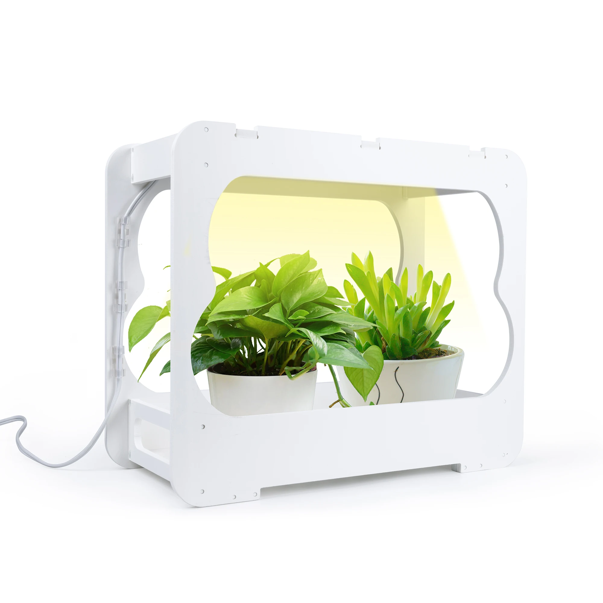 Home DIY Mini garden solar simulator potted 14W Full Spectrum with smart timer magic Indoor Plant Grow LED Light Table Kit