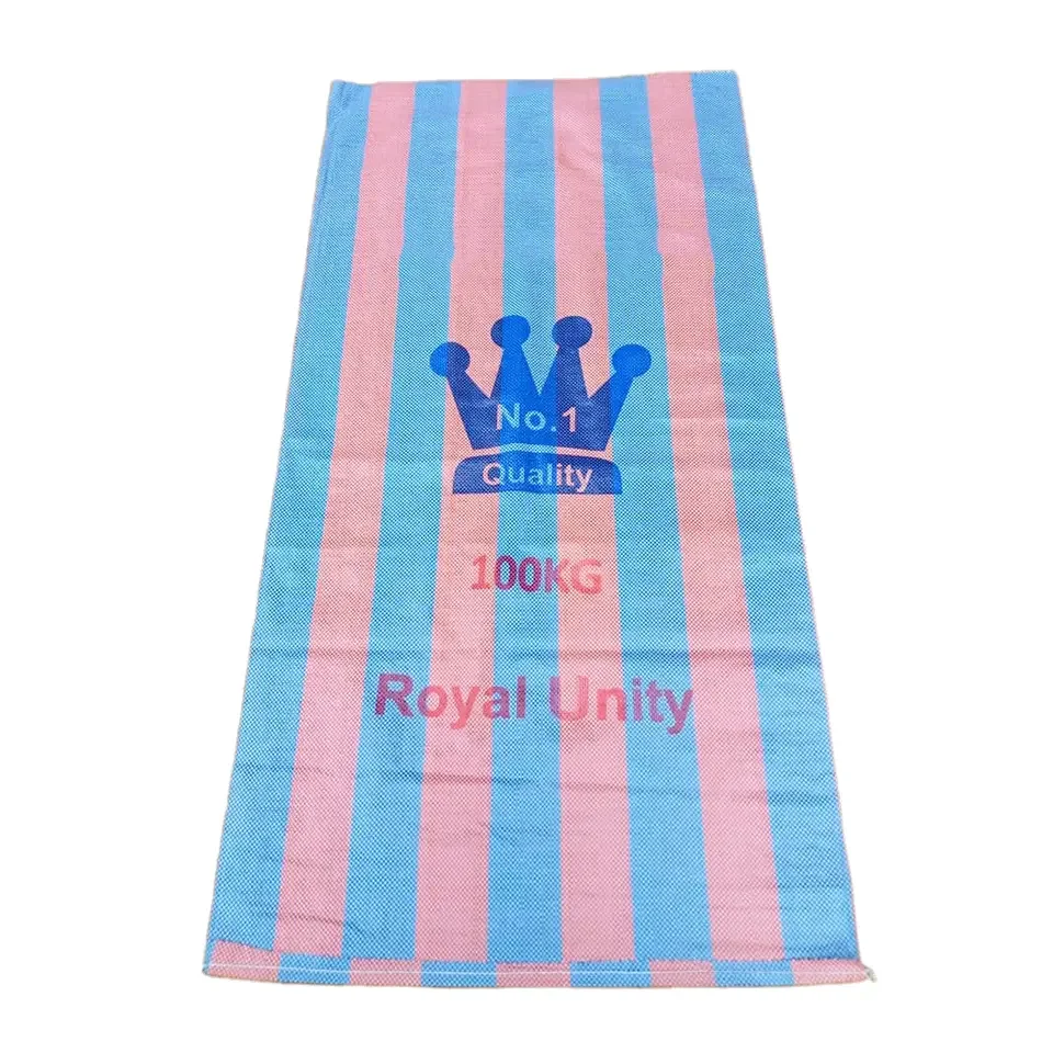 Custom Print 25kg 50kg 100kg Saco Rafia De 50 kg Polypropylene Maize Grain Corn Wheat Beans Feed Packaging Bag PP Woven Sack Bag