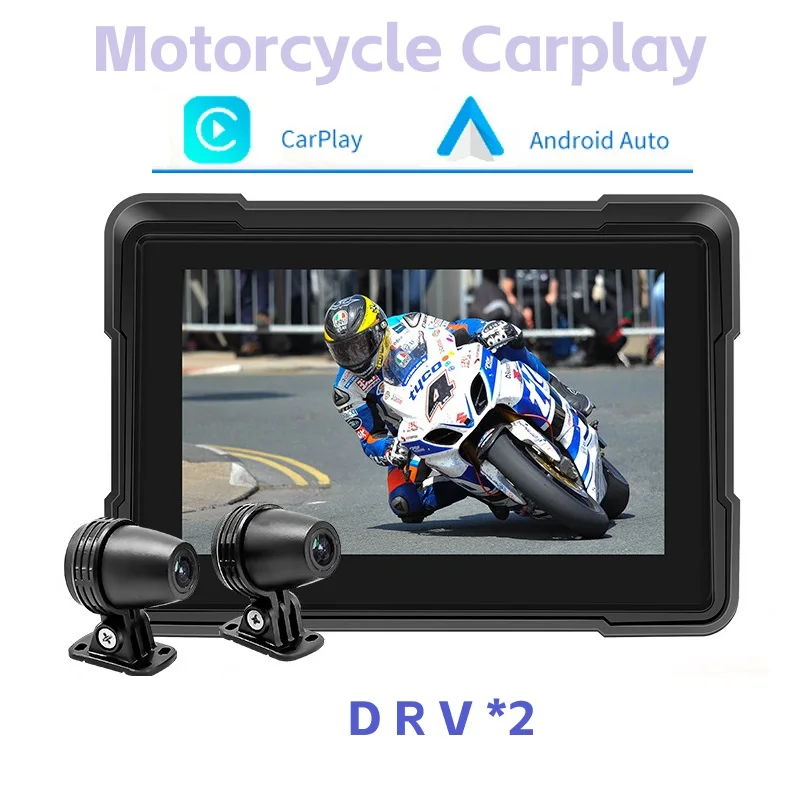 Zmecar 5 Inch Ip67 Waterproof Motorcycle Screen Car Play Wireless Carplay Android Auto Motorcycle Navigation System