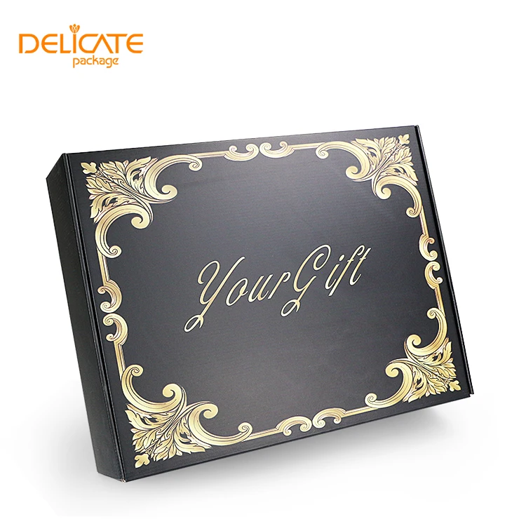 Free Sample Hot Sale Wholesale Custom Logo Black Small Factory Mail Print Box Clothing Shoes Courier Box