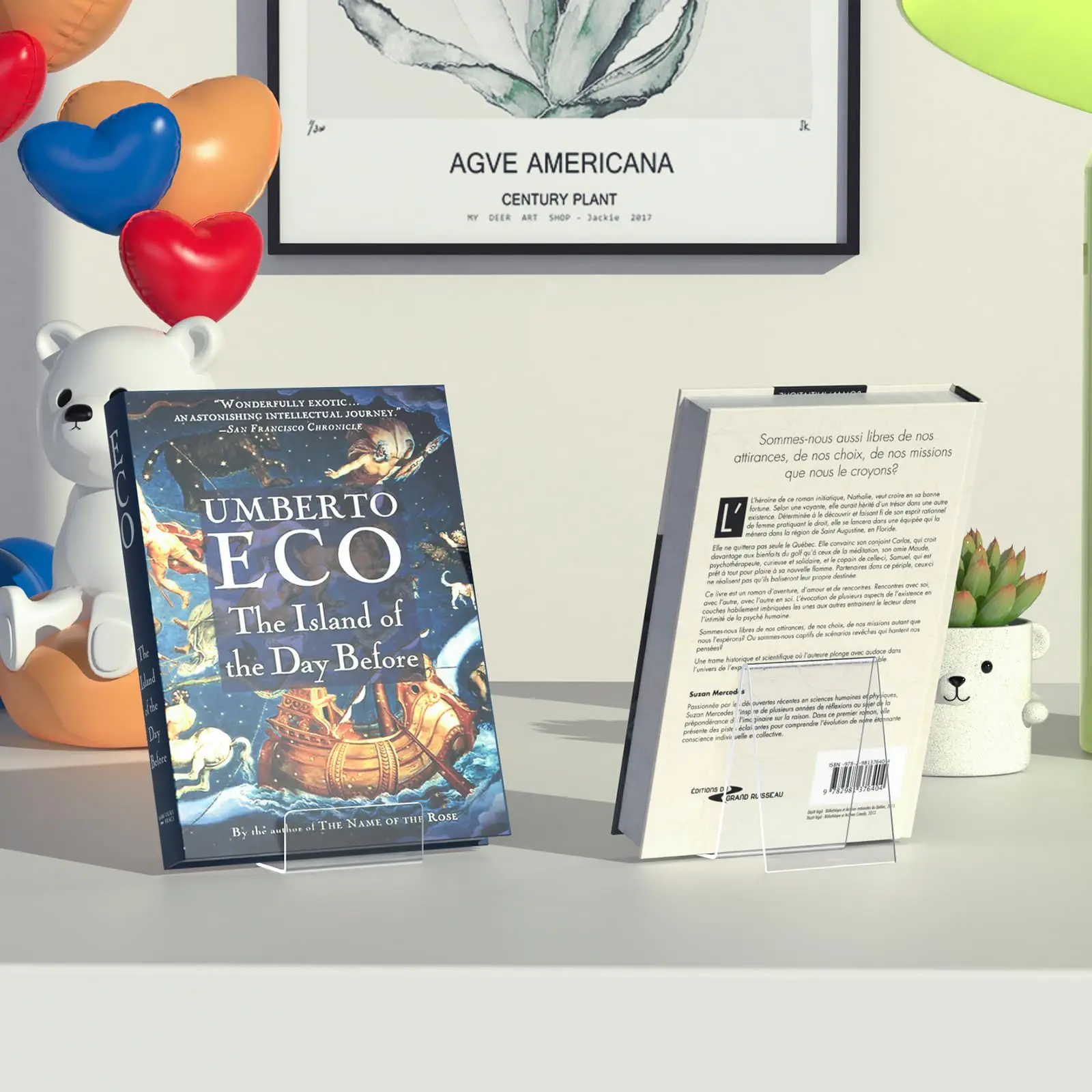 Acrylic Book Stand Clear Acrylic Mobile Phone Display Stand Holder for Album, Magazine, Postcard, Phone, Tablet