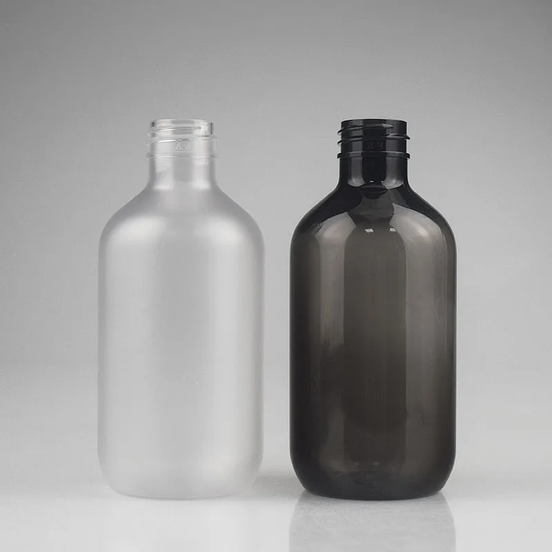 300ml 500ml Clear frosted and clear grey shower gel bottle plastic conditioner shampoo