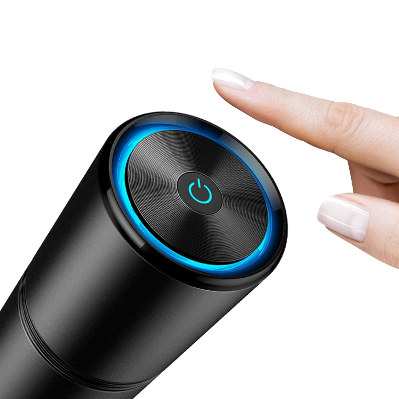One key control Low noise air cleaner car portable purifier USB output charging