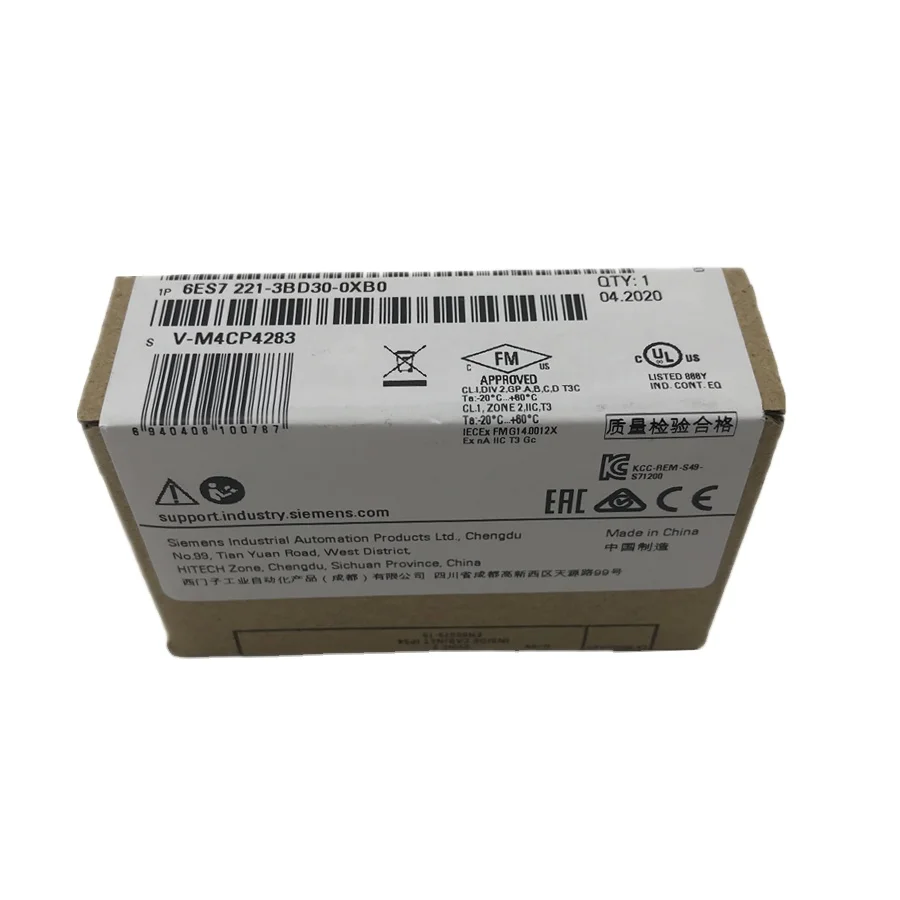 Siemens PLC,6ES7221-3BD30-0XB0,SIMATIC S7-1200, Digital input SB 1221, 4 DI, 24 V DC 200 kHz, Sourcing