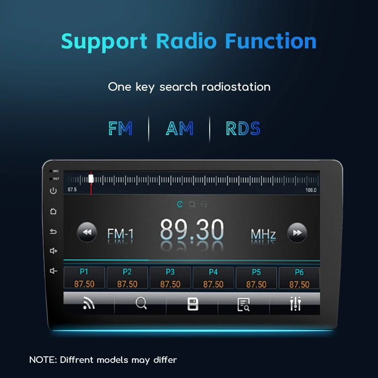 Universal single din car stereo touch screen 9/10 Inch Carplay Android Auto car Radio player car broadcast