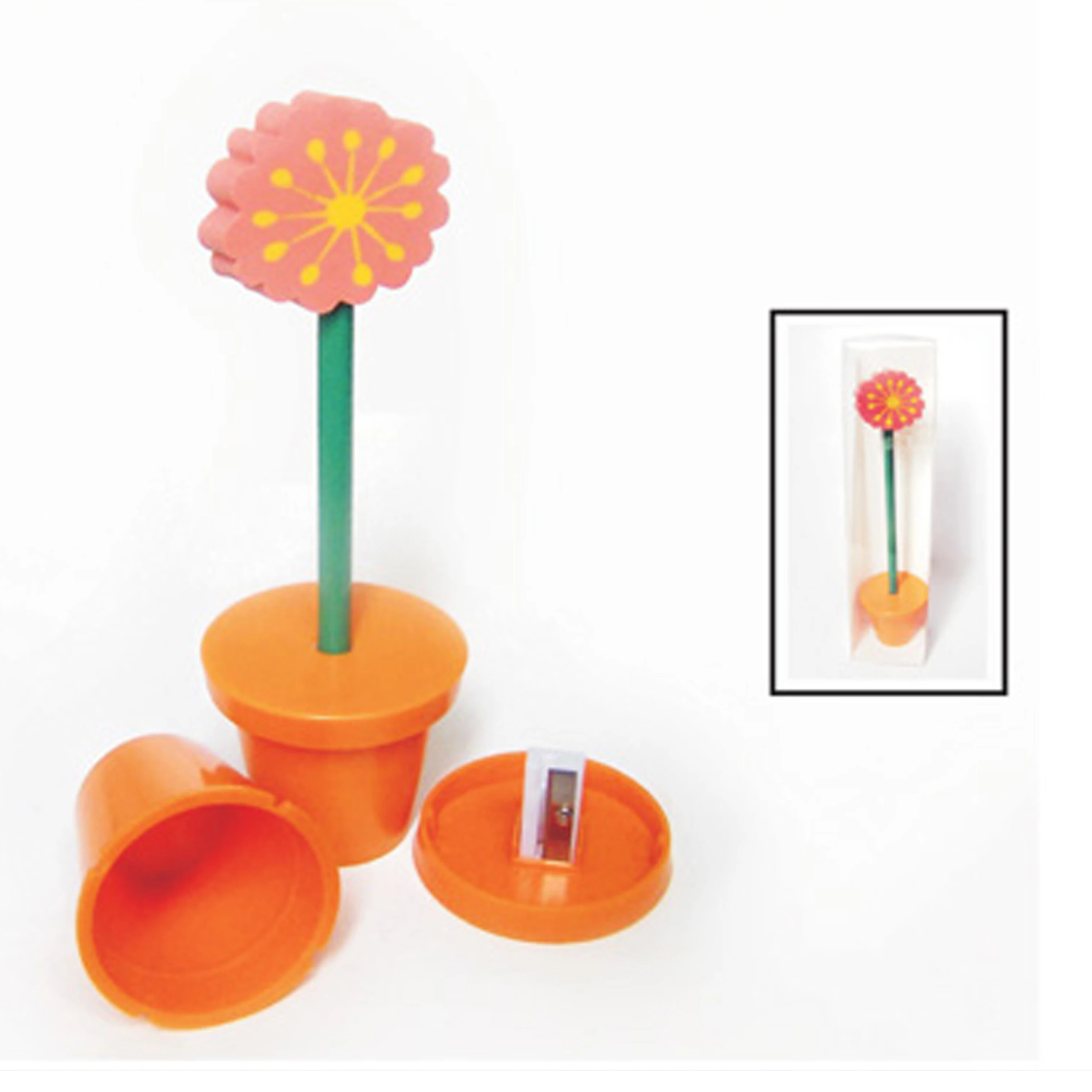 Горячая Распродажа цветочный дизайн пластиковая детская точилка для карандашей