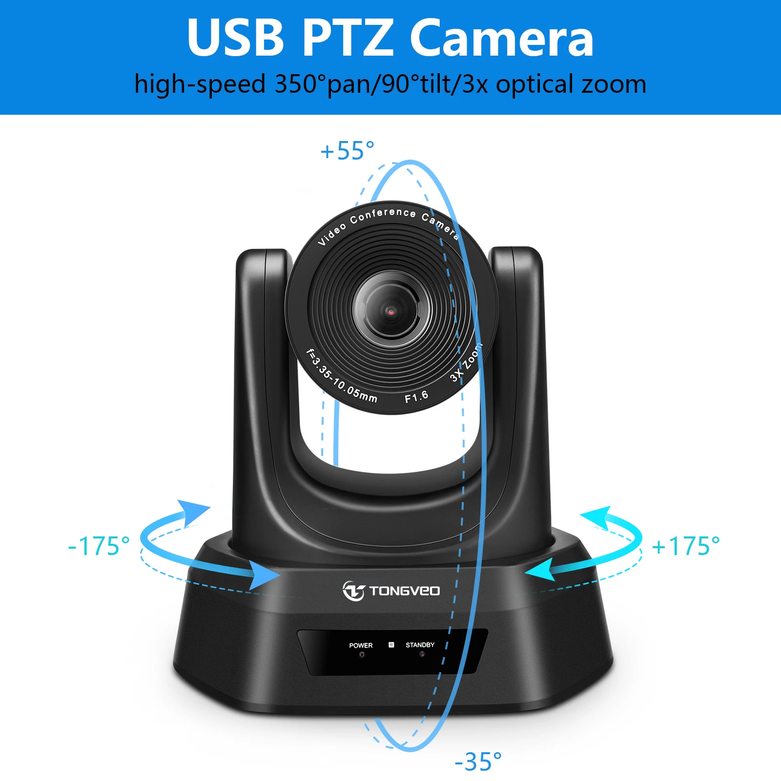 Live streaming 3X Optical Zoom conference camera | 1080P 60fps  Video PTZ Conference Camera USB HDM1 output