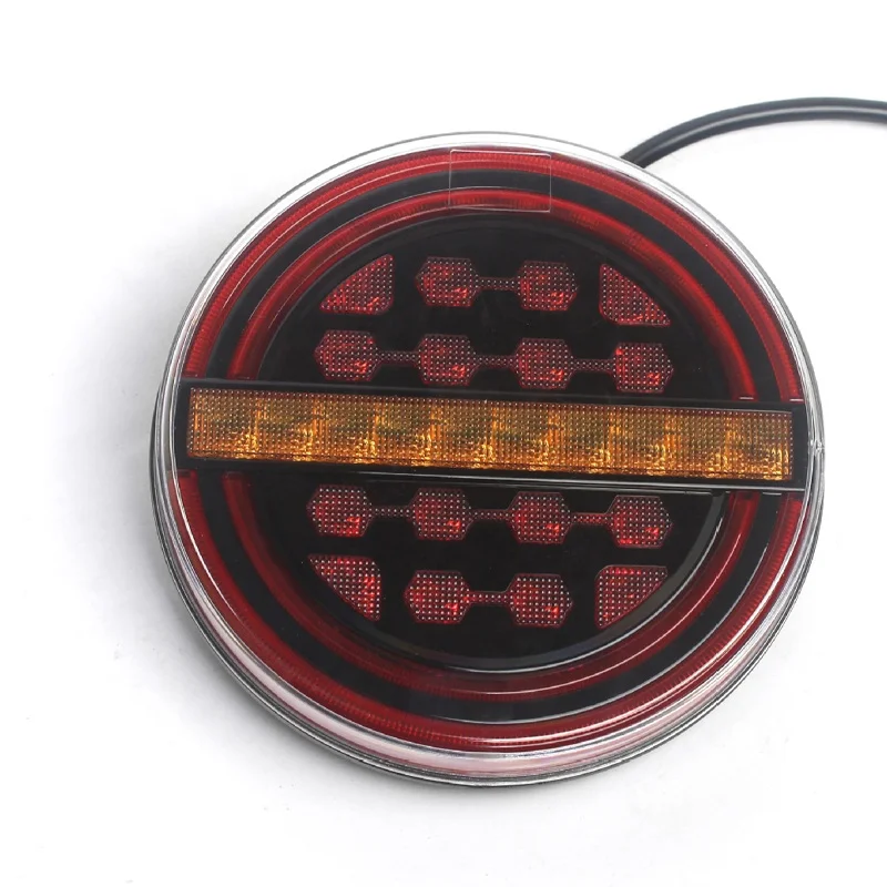 IP67 Водонепроницаемый 24V грузовик с прицепом круглые светодиодные гамбургер габаритными задними фонарями заднего фонаря для грузовых автомобилей ВАН КАРАВАН Campe