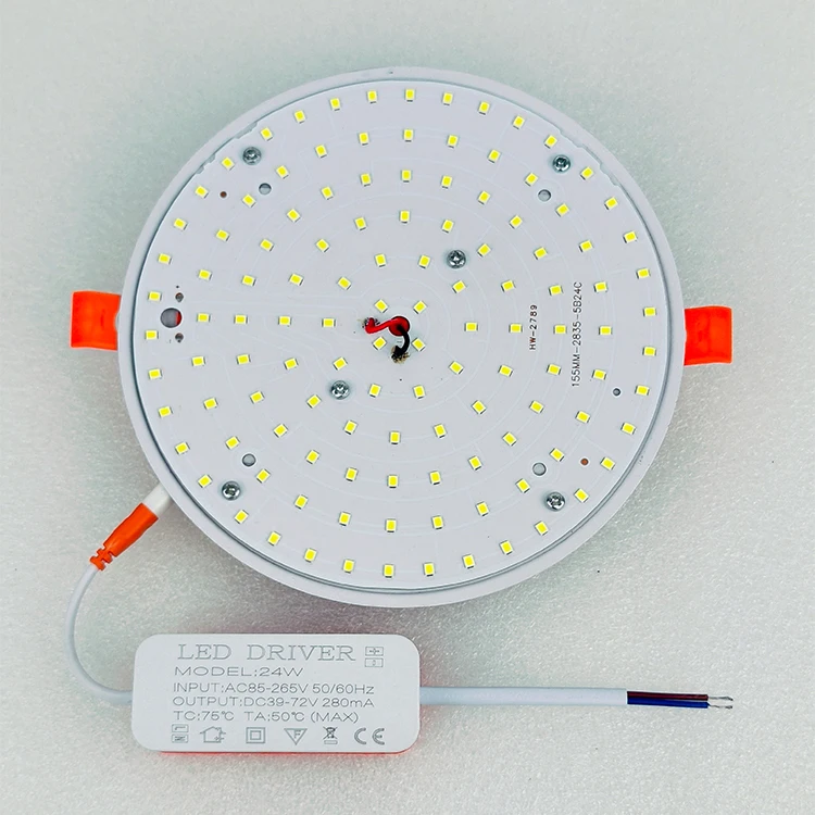 Круглая потолочная лампа 9w 12w 18w 24w 32w 36w 48w Регулируемая Встраиваемая Светодиодная панель