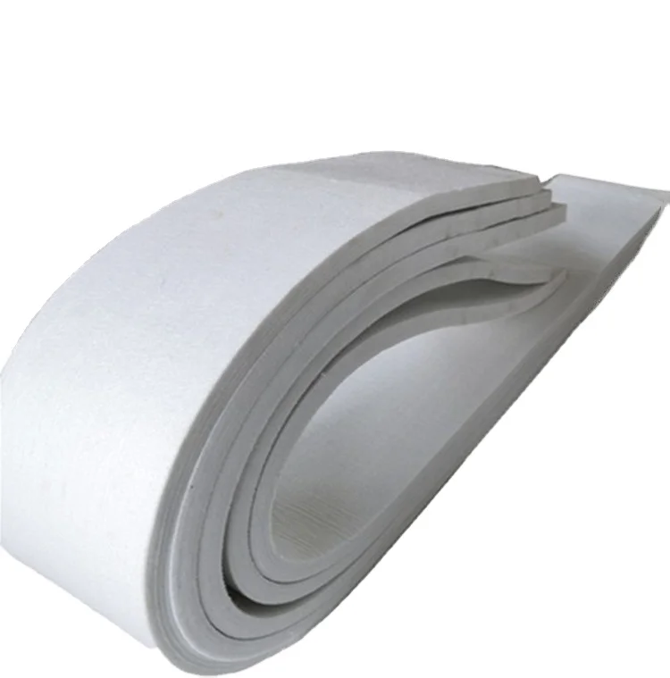 Industry use White layered tension pad 10mm thick polyester felt pad for slitting machine