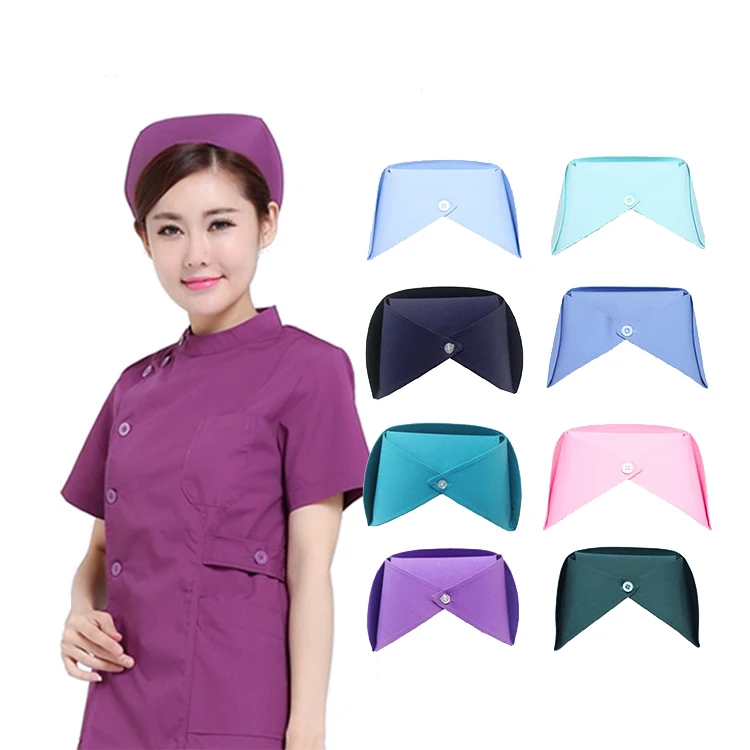 Unisex Hospital Scrub Sets White Nurse Cap Men Women SMS Material OEM Model Private Label Practical Laboratory Nursing Practical
