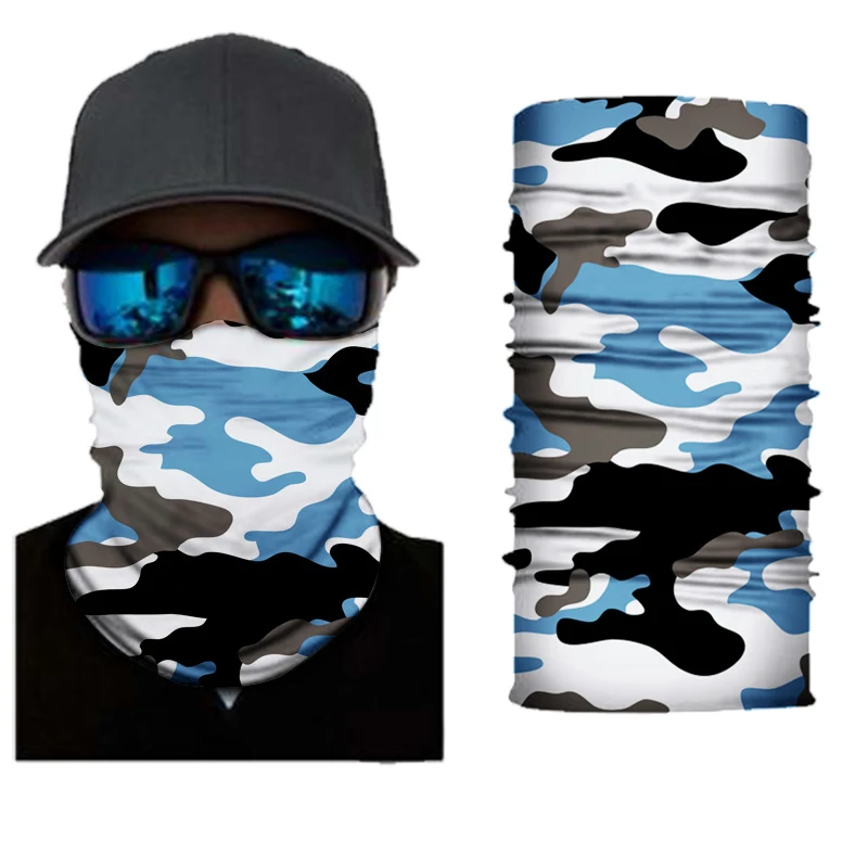 Bandana Man Balaclava Buff on Neck Warmer camping Cycling Motorcycle Bandana Windproof Camouflage Face Mask Scarf Sun UV Shield